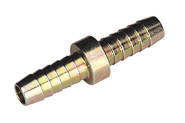 Gas hose to hose brass connector