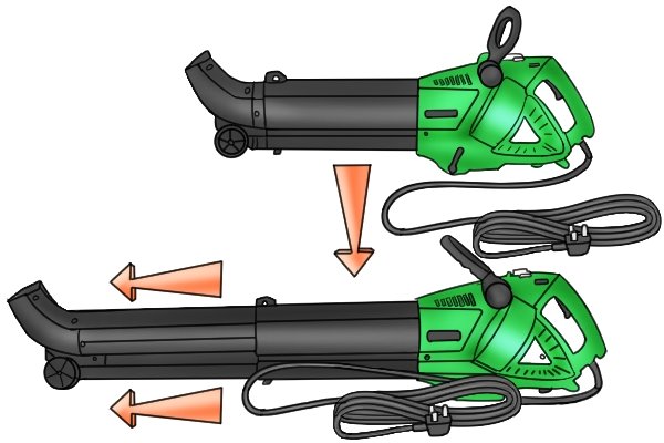 Blower vacuum with telescopic tubes