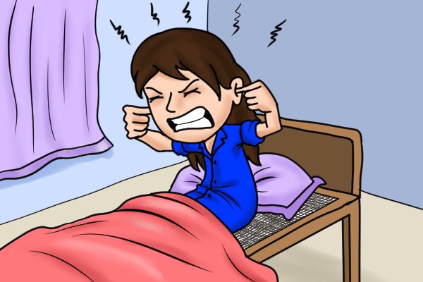Too much noise Fingers in ears denoting too much noise
