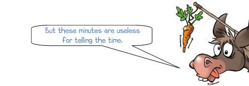 Wonkee Donkee says "But these minutes are useless for telling the time."