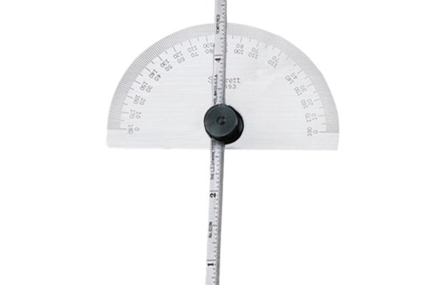 Part of the rule/blade; protractor and depth gauge, Starrett