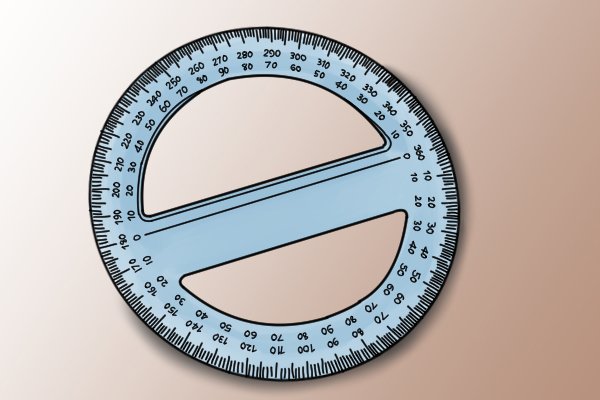 360 degrees, protractor, angles