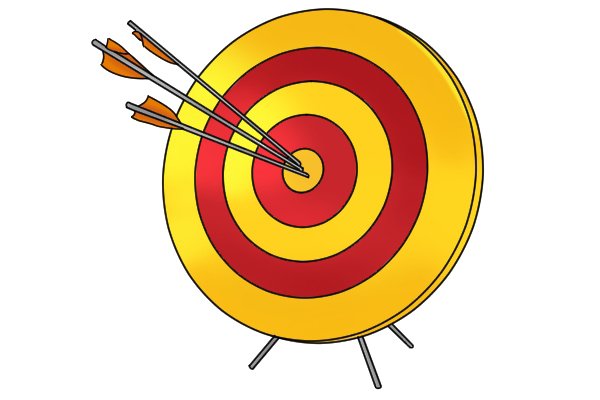 Accuracy of arrows on a target