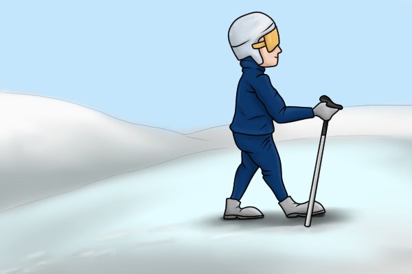 Skiing in the snow, cold temperatures