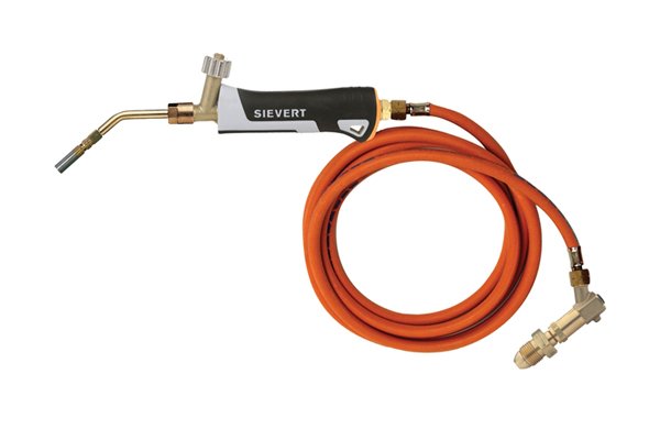 Gas torch with attached hose