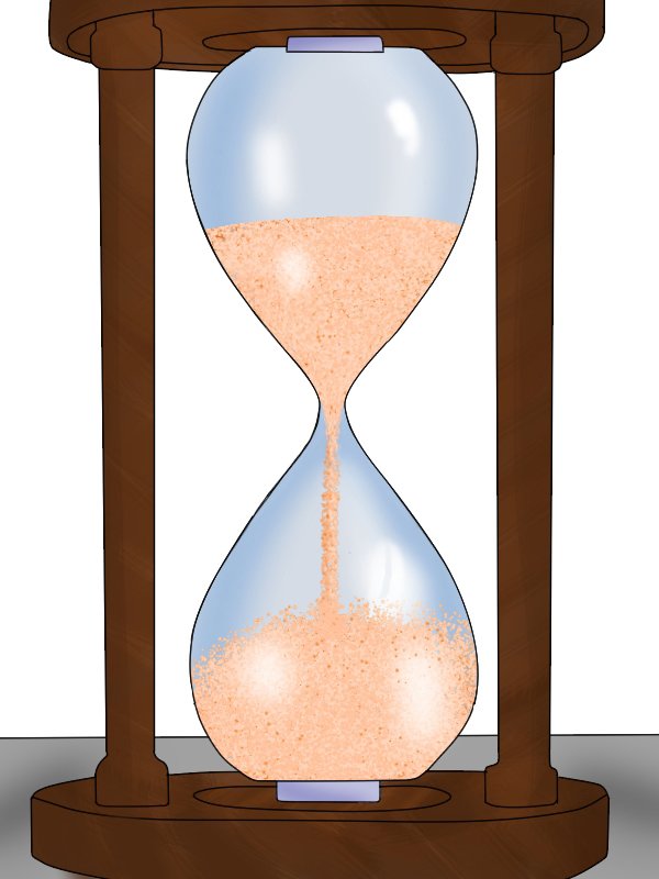 Image of an hourglass, representing long life