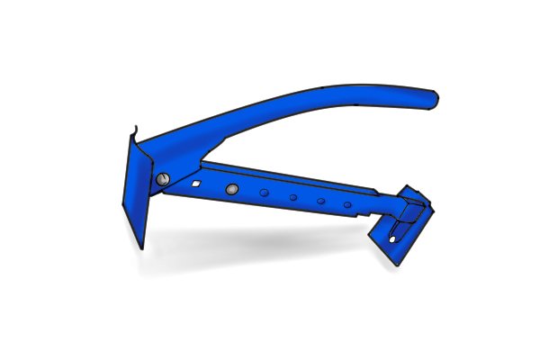 blue brick tongs are adjustable and allow up to 10 bricks to be carried by one person at a time
