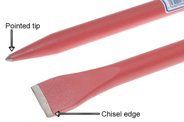 Chisel and Point Crowbar - Pointed End, Chisel Edge