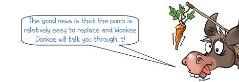 Wonkee Donkee reassures the DIYer that they will be provided with guidance about changing their boiler pump