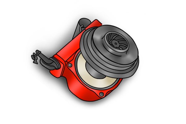 Image of a boiler pump head, clearly showing the impellor assembly