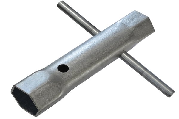 Box spanner tap wrench, 323F Tap Back Nut Box Spanner Monument tap back nut box spanner which is double ended, for quick assembly of tap back nuts on basins. Size: 27 and 32mm. Technical Specs Size: 27 and 32mm.