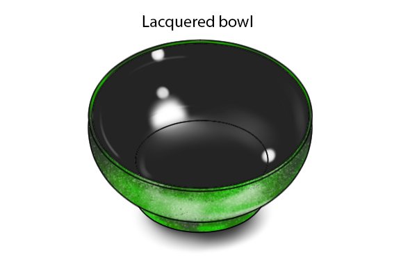 A lacquered bowl
