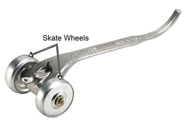 Brick rake skate wheels made from aluminium