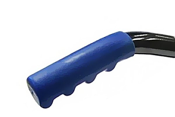 The soft grip handle, made of rubber, with finger grooves, is situated on the end of the handle. Finger grooves give the user a more secure grip and control while carrying bricks/blocks. Finally the soft grip handle gives you as the user a more comfortable experience while using this instrument. 