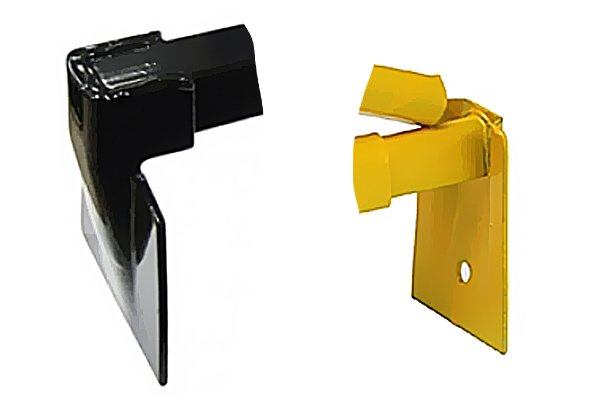 The fixed/anchored end of the clamp is attached to the adjustable arm. It is the jaw that is in a fixed position that supports the bricks/blocks when they are forced against it.