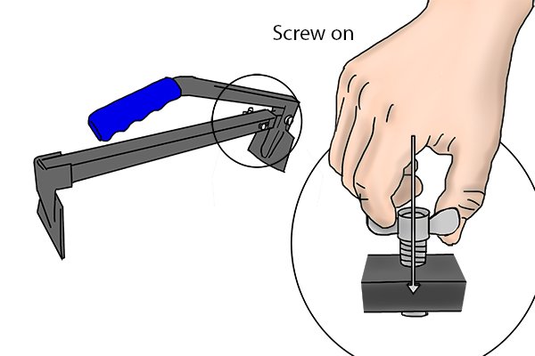 Once you have the correct length you need, line up the openings, place the bolt back through the arms and screw the wing nut securely back on.