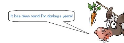 Wonkee Donkee says, "It has been round for donkey's years".