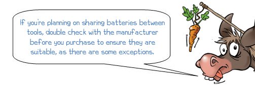 Wonkee Donkee says "If you’re planning on sharing batteries between tools, double check with the manufacturer before you purchase to ensure they are suitable, as there are some exceptions"