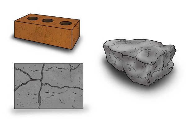 Tough materials: brick, concrete and stone
