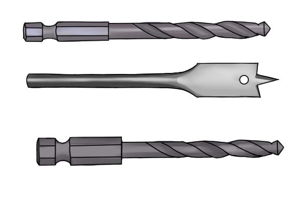 Types of drill bit with hexagonal shanks