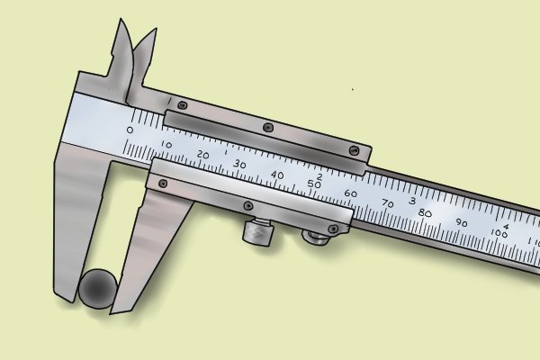 A caliper is an instrument used to measure the distance between two symmetrically opposing sides of an object. 