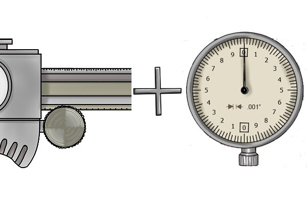 The reading on a dial caliper is a combination of the value shown on the main beam scale and value indicated on the dial. 