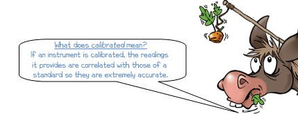 Wonkee Donkee says: 'What does calibrated mean? If an instrument is calibrated, the readings it provides are correlated with those of a standard so they are extremely accurate.'