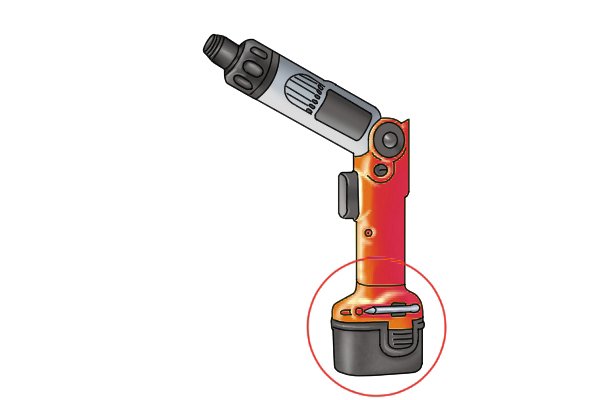 Cordless screwdriver with detachable battery