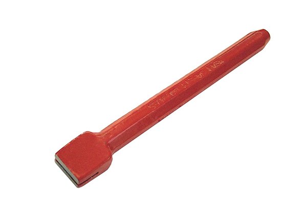 A red scutch comb holder