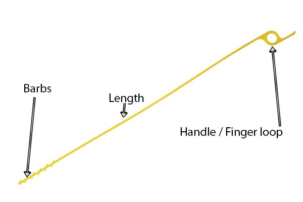 labelled barbed drain unclogger