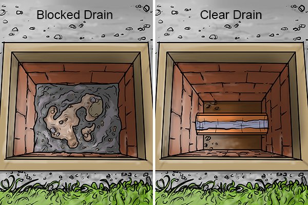 blocked and clear drain