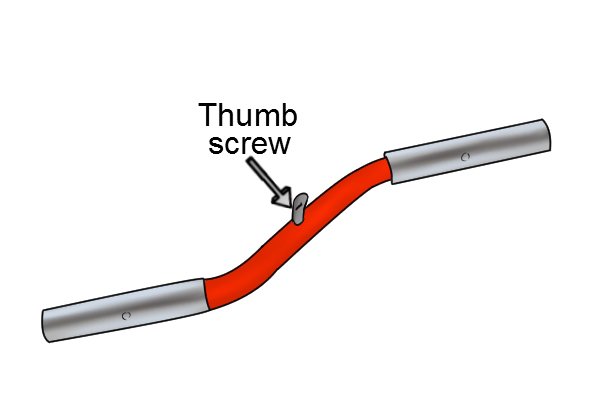 crank handle with thumb screw for drain snake