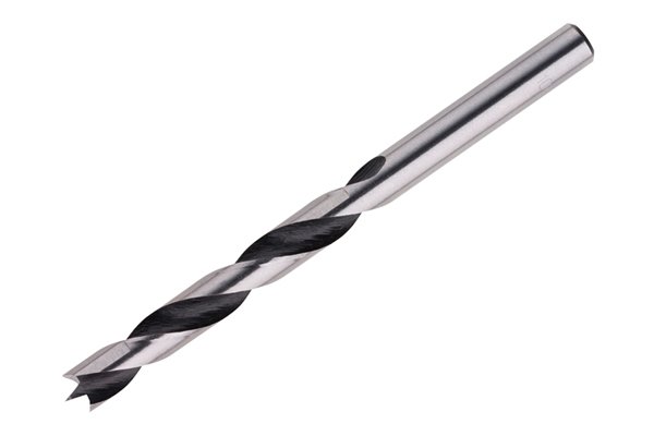 Image of a brad point drill bit which is the ideal type of drill bit for use in dowel joinery