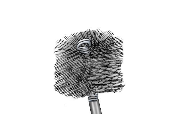 Wonkee Donkee Square Brush for removing soot and tar from a square flue of chimney