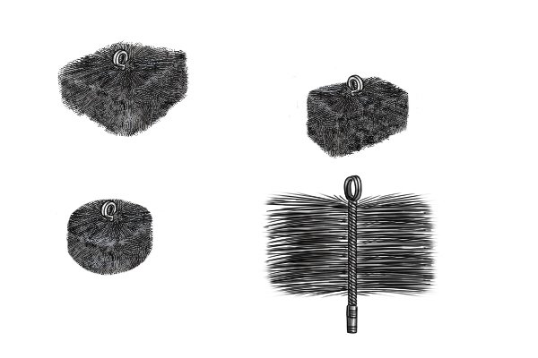 Wonkee Donkee Rectangular Brushes for sweeping metal flues
