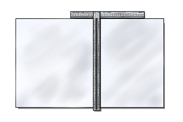 Drywall T square and standard plasterboard sheet