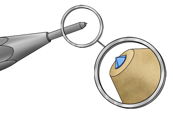 Diamond mounted tip