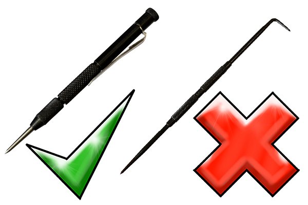 Fixed tip scriber vs replaceable tips
