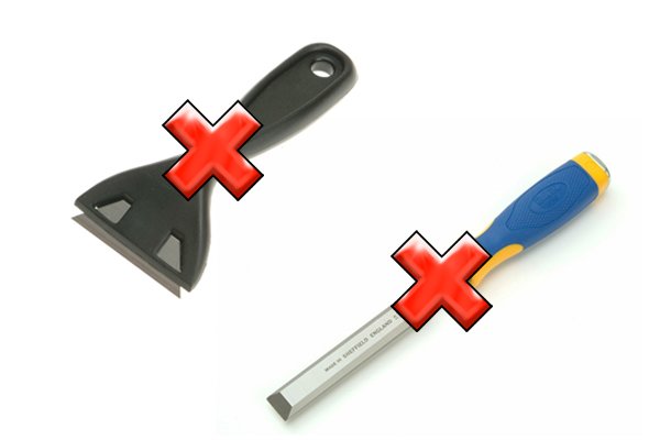 Tools that should not be used as an engineers scraper