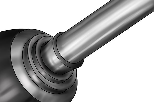 Inked master shaft being placed into a bearing