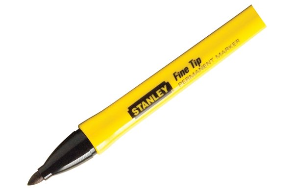Felt tip pen used to mark the cutting face of the scraper