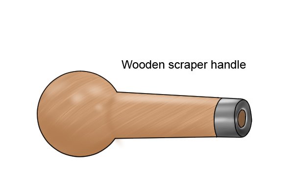 Wooden scraper handle