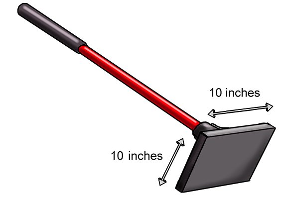 10 inches by 10 inches diagram of a square