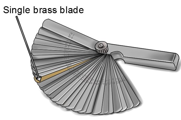 Wonkee Donkee feeler gauge with Single brass blade