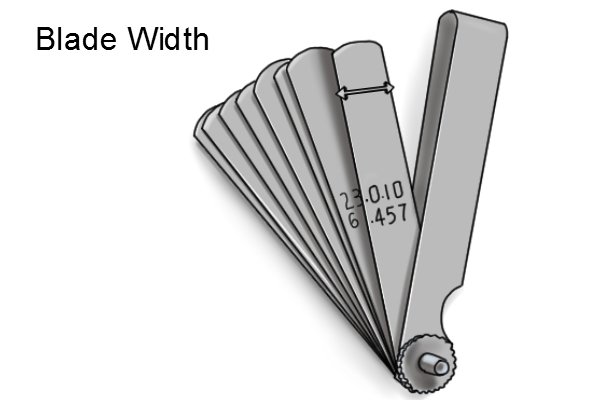 Wonkee Donkee feeler gauge blade width