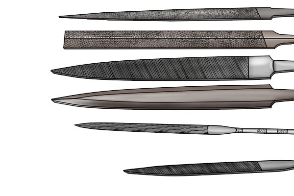 Image showing a selection of needle files with different cross sections