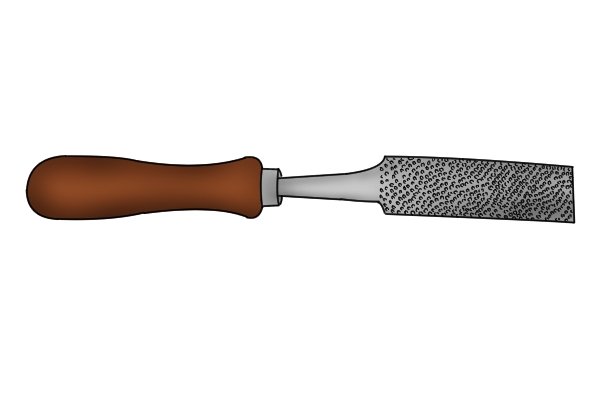 Image showing the shape of a cranked neck rasp