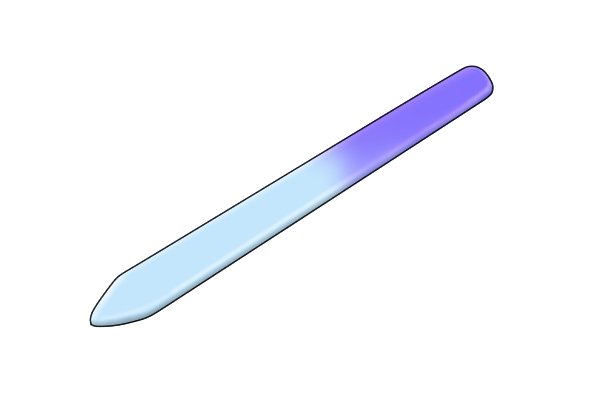 Image of a glass nail file with a fine grain
