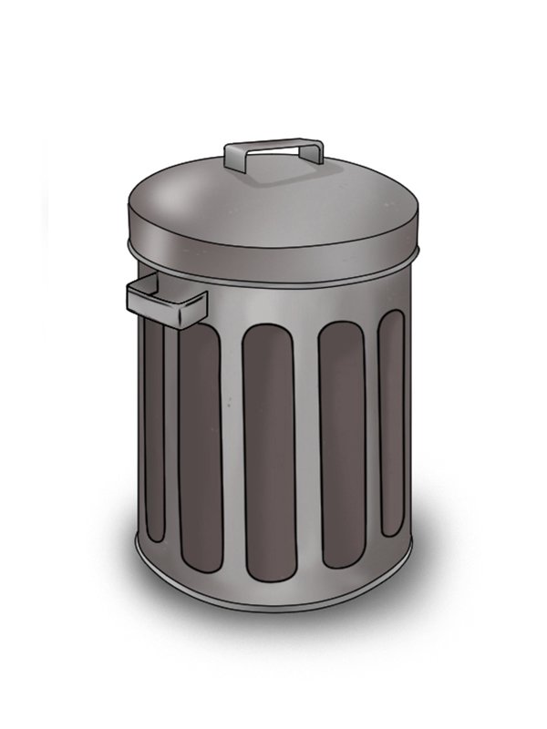 Image of a dustbin, the ideal home for a blunt file