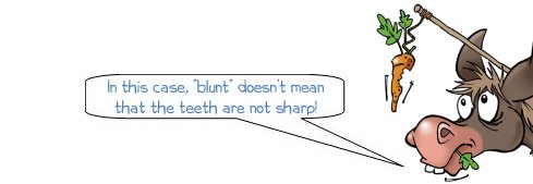 Wonkee Donkee explains what blunt means in the context of describing the outline of a file